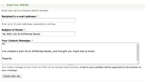Email Wish List