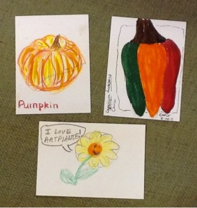 Trading cards from past events.