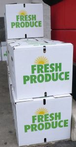 Crop Boxes ready for pick-up.